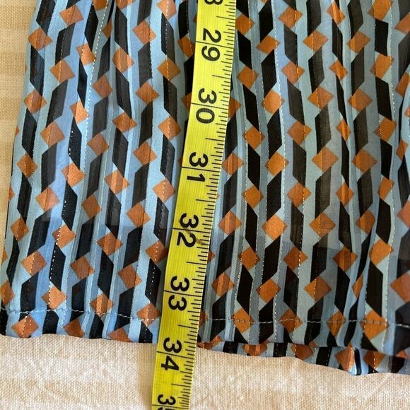 Maje Geometric Print Metallic Shift Dress Size 34 (small) - Picture 6 of 10